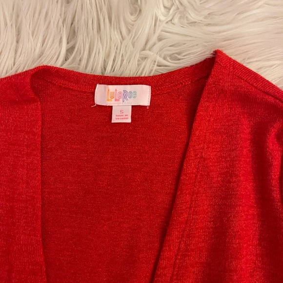 LuLaRoe | Red | Sarah cardigan - Picture 4 of 13